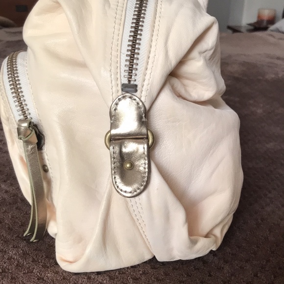 Botkier Bianca Ivory/Gold Leather Satchel Handbag - Picture 4 of 14